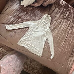 White Long Sleeve Hoodie